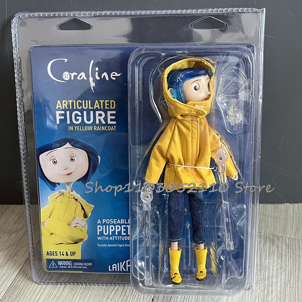 Coraline Doll Articulated Figure Anime Raincoat Sweater In Striped Shirt Toy LA Girl Decoration Model Bithday Gifts view 3