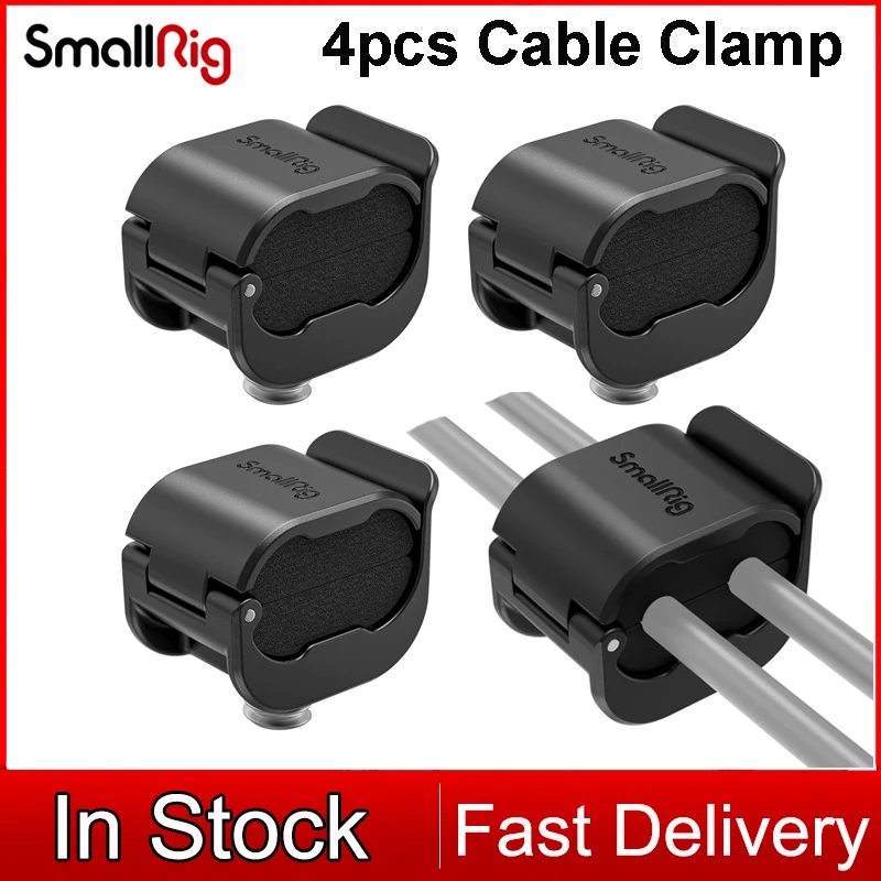 SmallRig 4PCS Camera Cable Clamp for USB Type-C 2-7mm Cables Quick Unlock Compact and light 3685