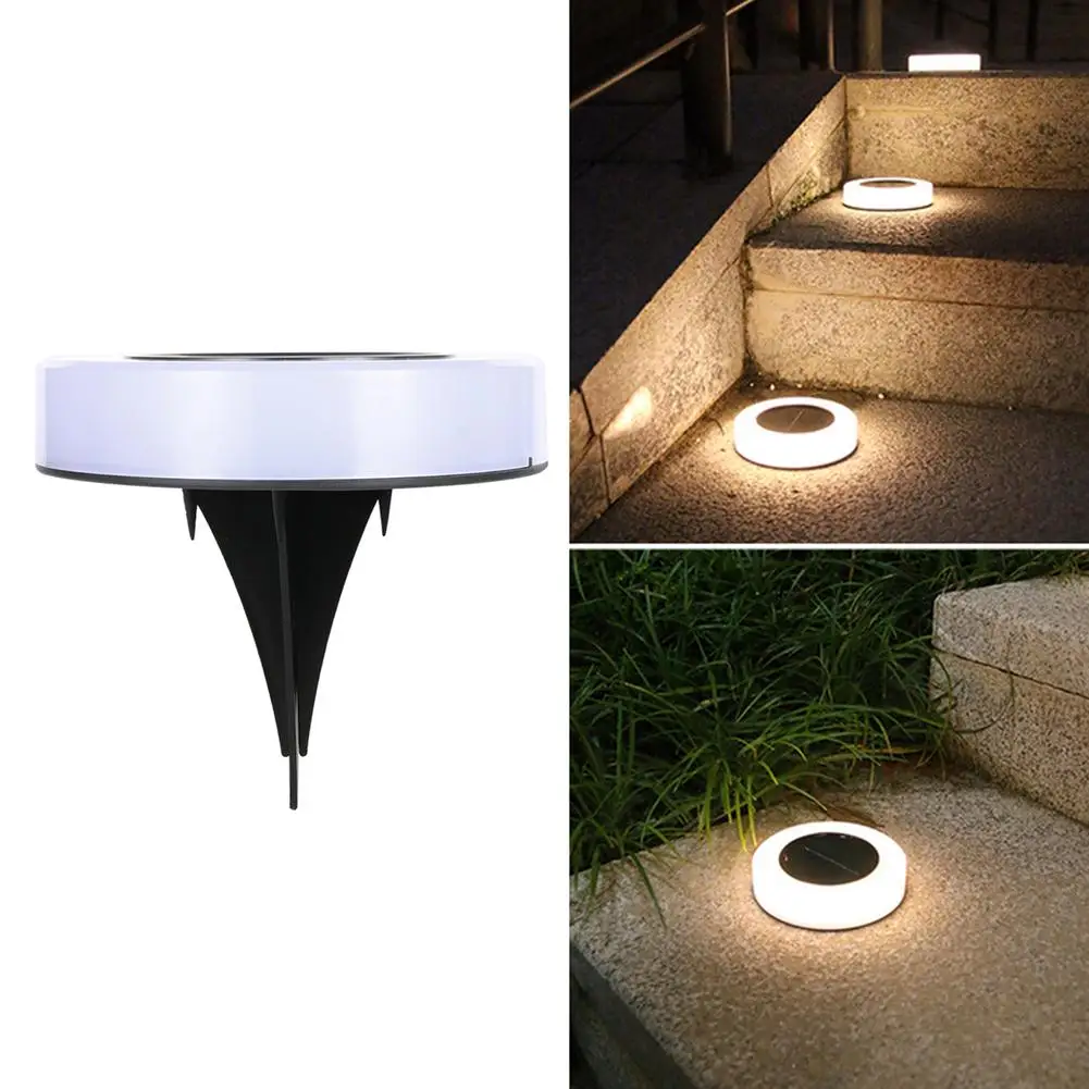 Solar Underground Lamps Outdoor Lighting Ip65 Waterproof Light Control Outdoor 8led Ground Plug Lights For Garden Lawn Patio