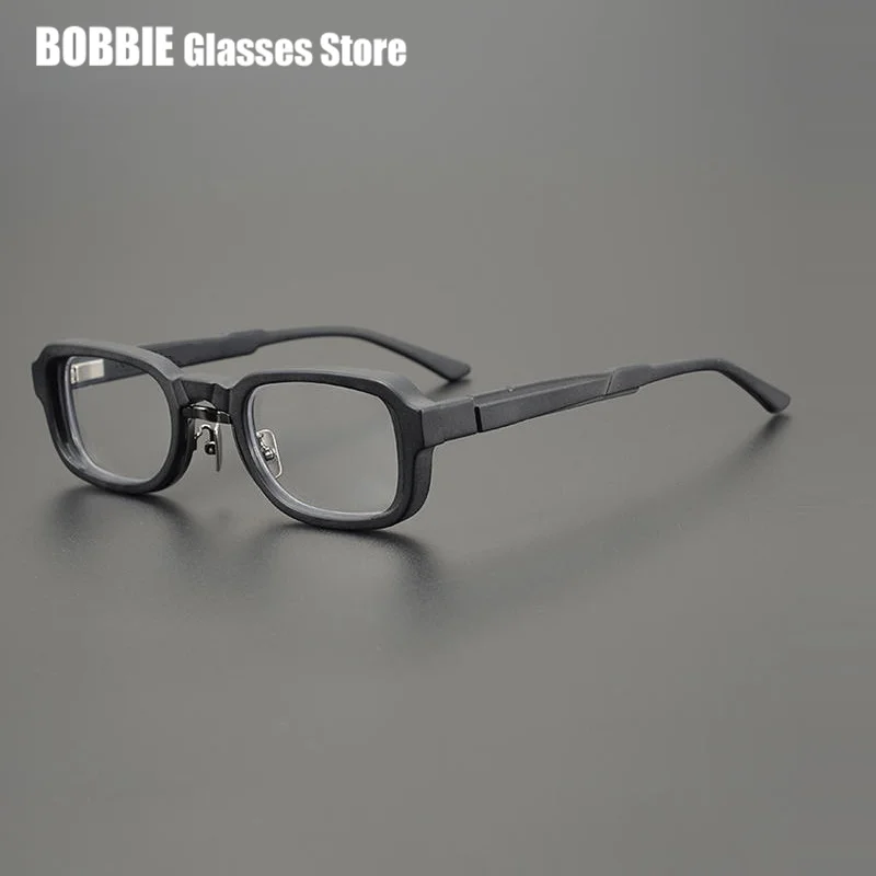 2024 High Quality German Niche Eyeglasses Square Large Face Acetate Men Women Trendy Black Glasses Frame Myopia Anti Blue Light