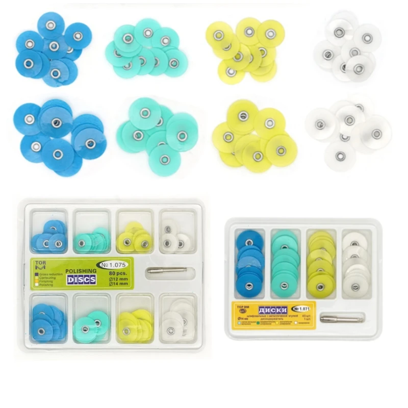 80Pcs Dental Finishing Polishing Discs Composite Ceramics and Glass Ionomer Restorations Teeth Whitening Materials