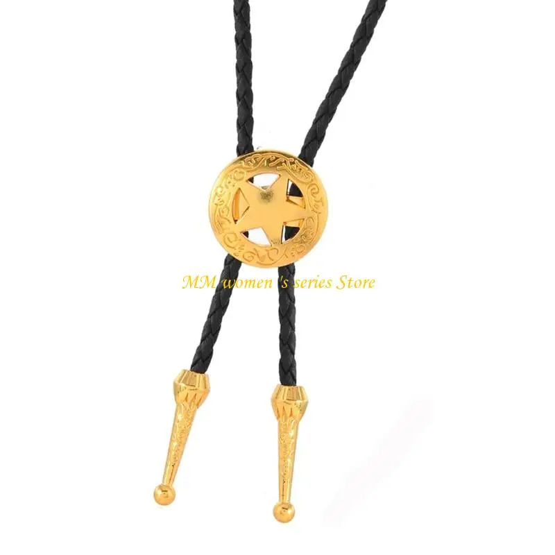 

Q39C современный галстук-боло из искусственной кожи и сплава для повседневного наряда для выпускного вечера, легкое ожерелье для