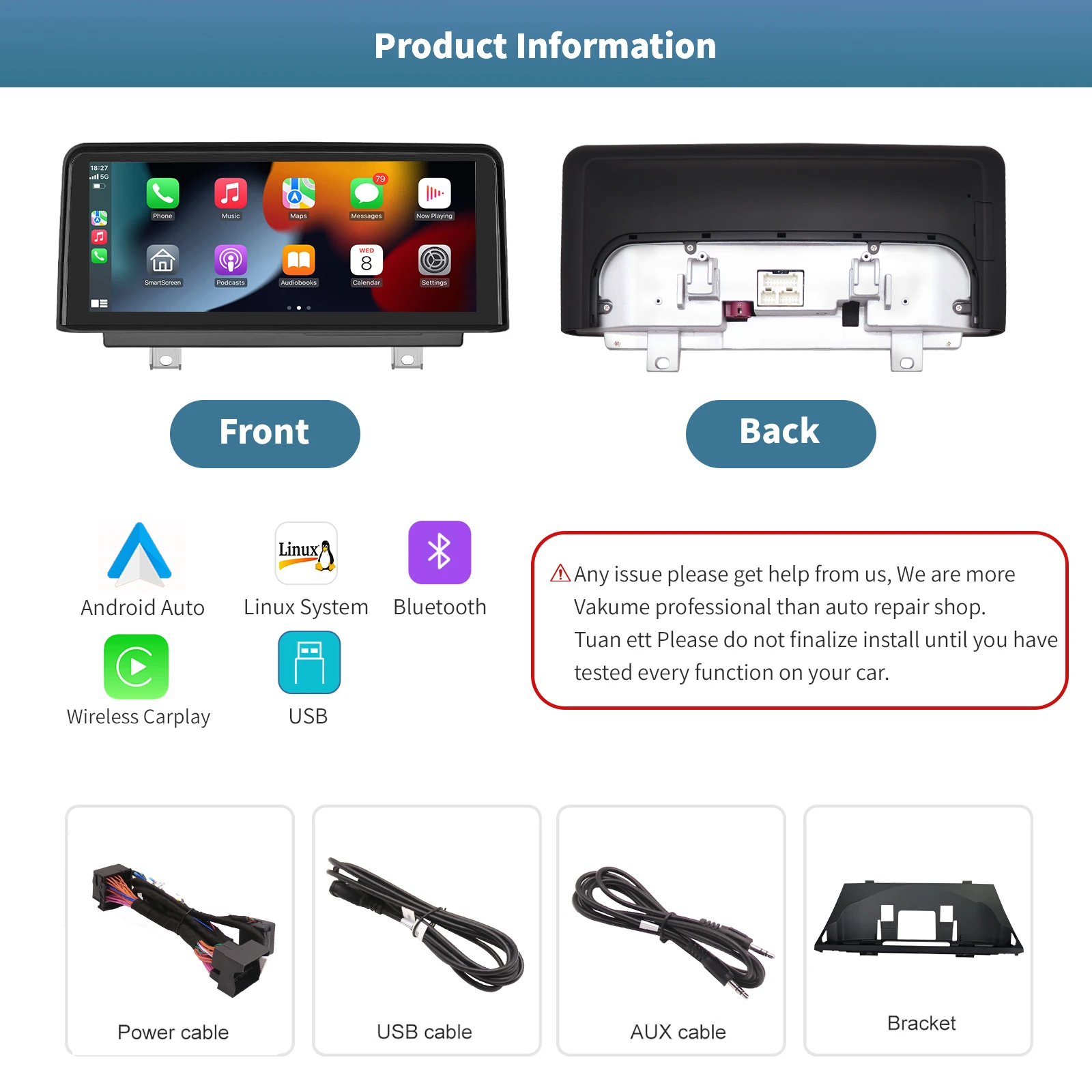 2025 nuevo 1920*720 inalámbrico Carplay Android Auto pantalla Multimedia para BMW X5 X6 E70 E71 2007-2013 CCC CIC pantalla táctil