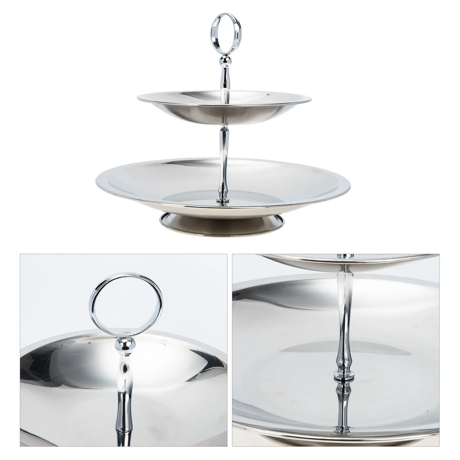

Tiered Three Layer Fruit Plate Dessert Table Display Tray Rack Stand
