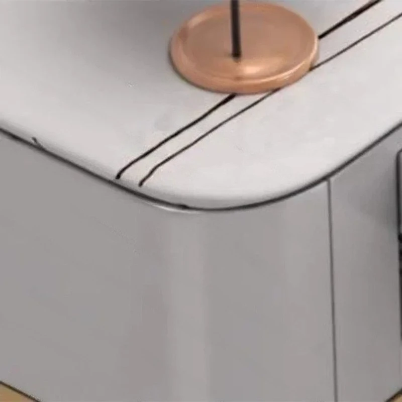 طاولة مانيكير منضدية رخامية حديثة تخزين ذهبي طاولة أظافر كريم نمط صالون الأثاث الياباني Mesa De Uñas LLMT