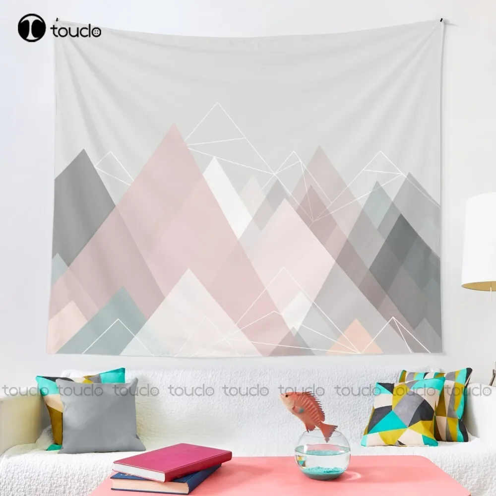Graphic 105 Abstract Shape Landscape Mountain Triangle Tapestry Best Tapestry Websites Custom Decoration Wall Hanging Funny Wall
