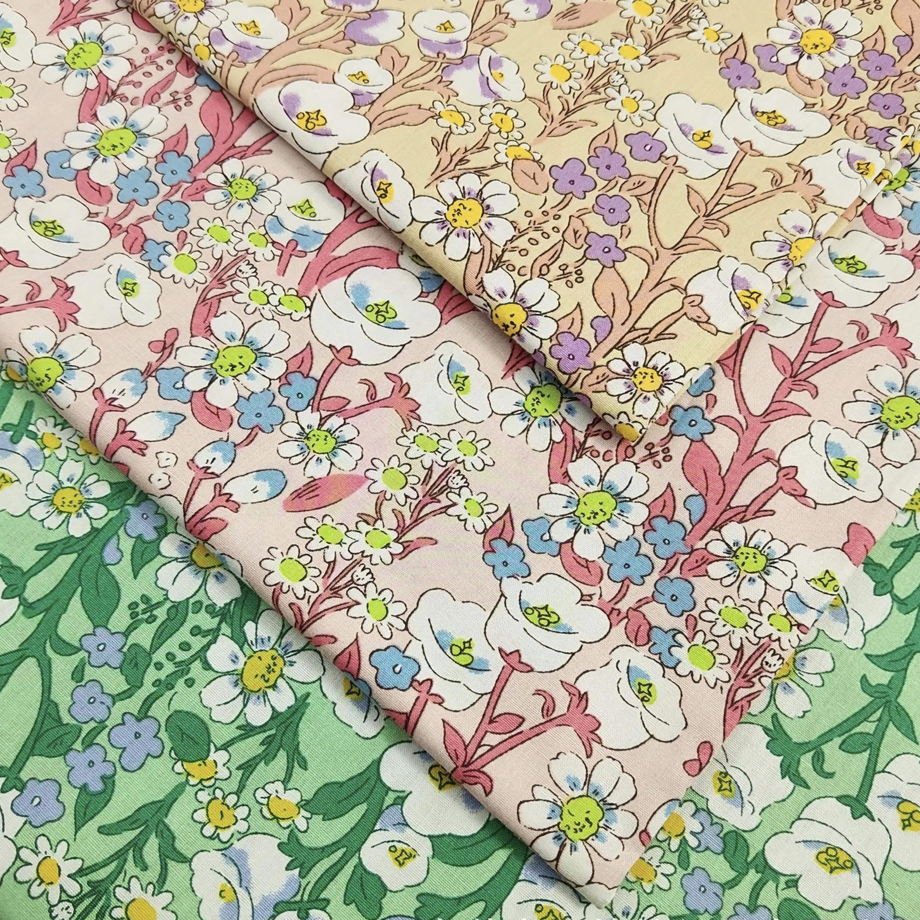 متعدد الألوان زهرة البوق 100% أقمشة قطنية DIY بها بنفسك أزياء الأطفال فستان الملابس تصميم رائع ديكور المنزل