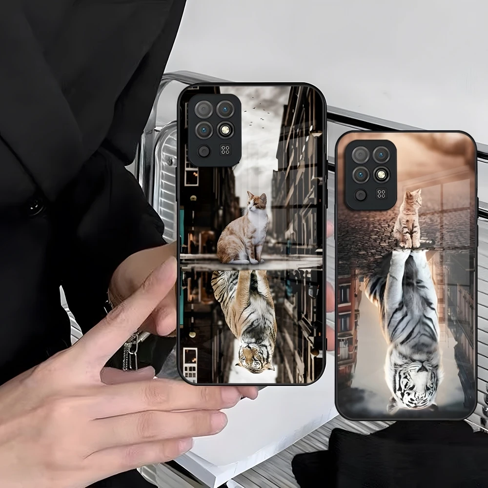 Reall Cat Tiger Dog Lion Phone Case For Redmi 8 10 Poco X3Pro 9 X3Nfc 12 9T X3 9A Note10 Pro Note12 11 X5 Pro Note8 Plus 11 S Co