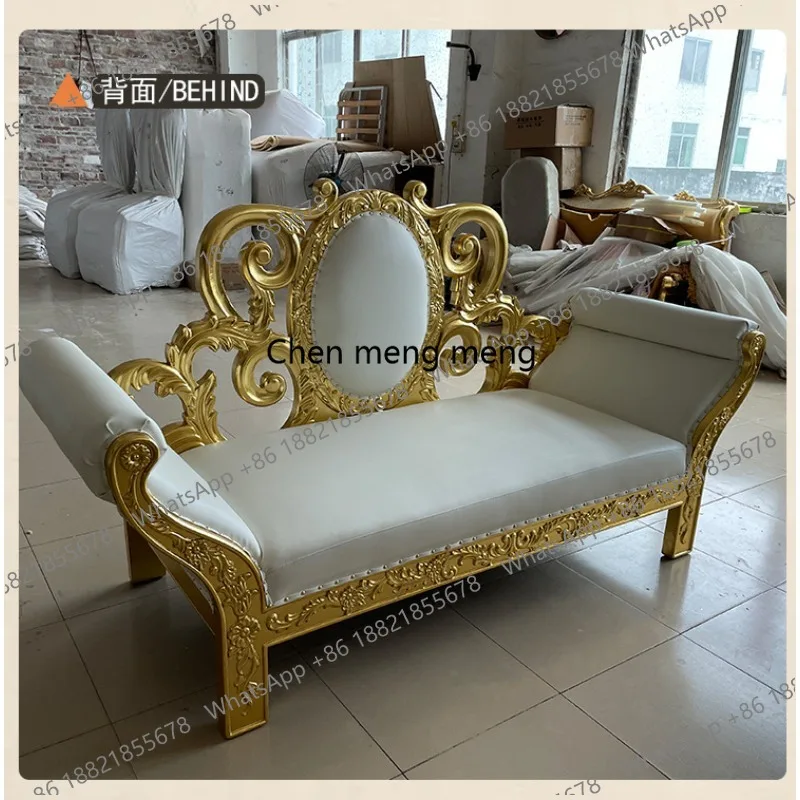 

Европейский круглый диван из массива дерева, диван для банкетного зала отеля, кресло для ожидания в салоне красоты и маникюра.