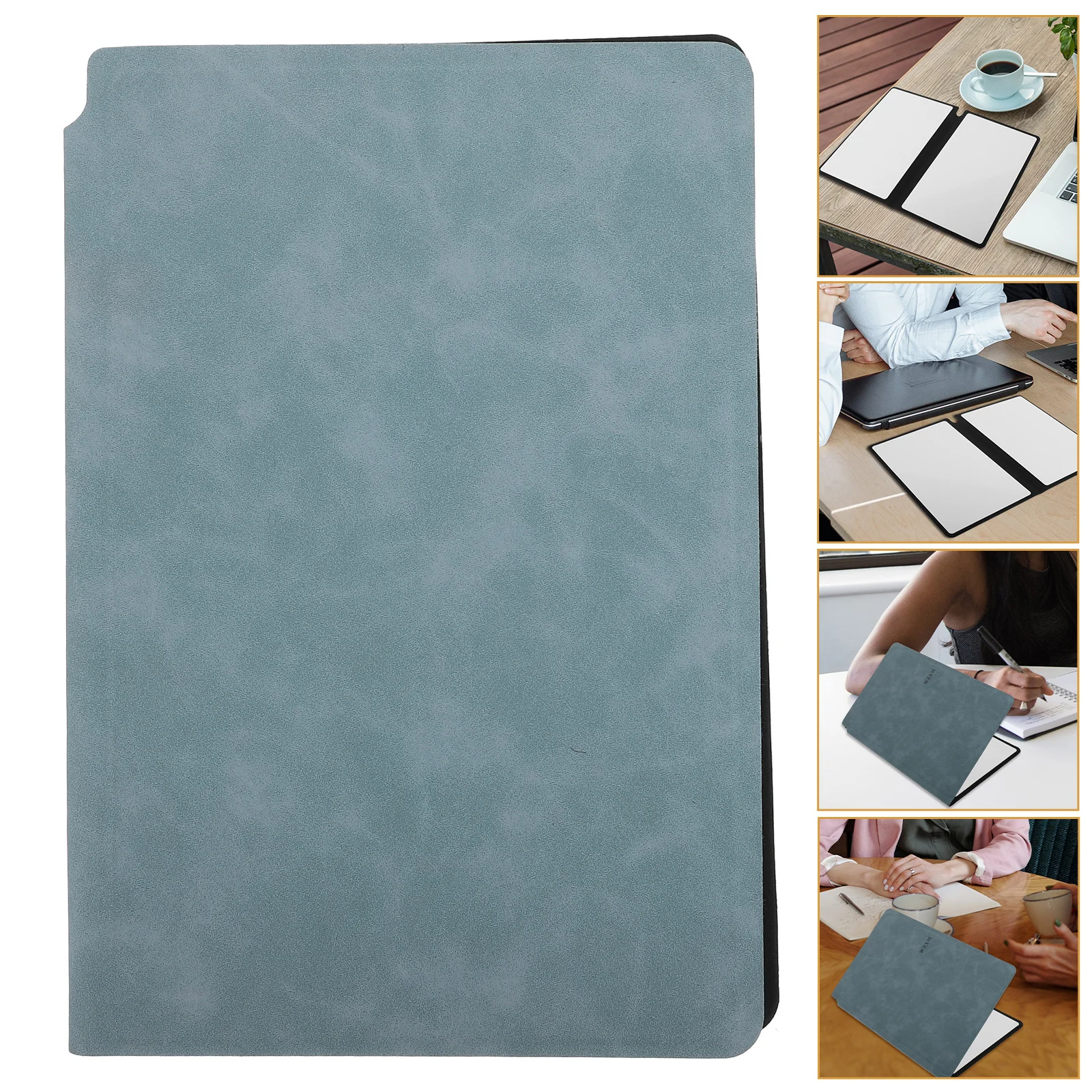

A5 Portable Writable Whiteboard Notebook Reusable Erasable Notepad with Flat Bottom Board for Handheld Use Office School