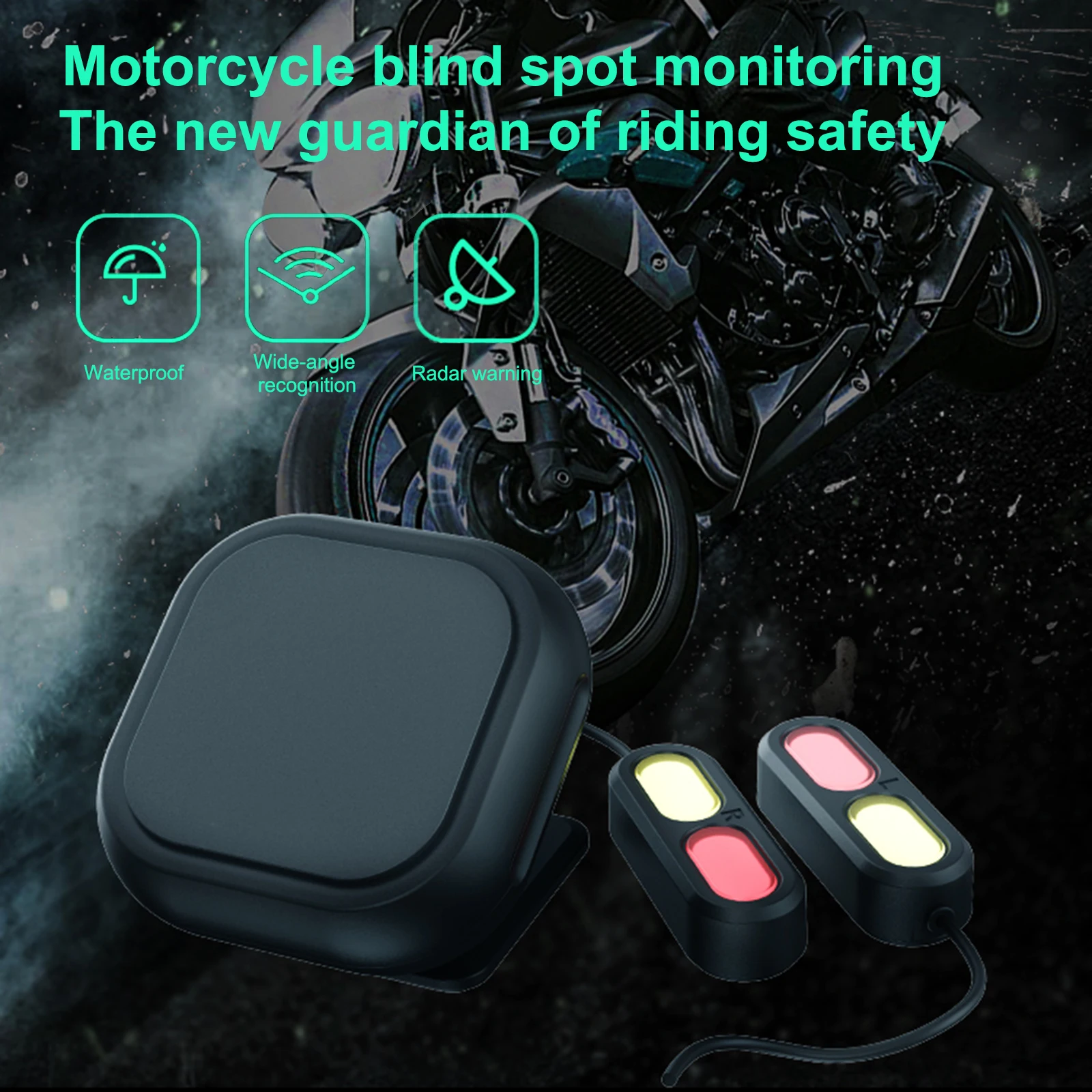 Система контроля слепых зон на мотоцикле, 24 ГГц, миллиметровый волновой радар BSD, 30 метров, обнаружение слепых зон для всех