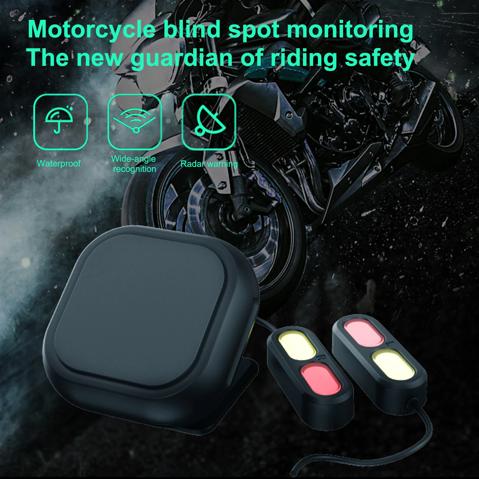 Sistema di guida di sicurezza per moto monitoraggio punto cieco 24Ghz Radar a onde millimetriche BSD 30 metri rilevamento punto cieco per tutti