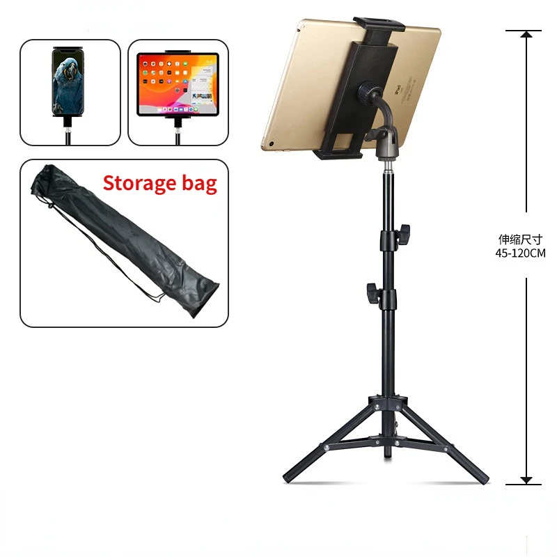 Adjustable Tablet Tripod Floor Stand Holder Live Mount Support for 4-13 inches for iPad Air Pro 12.9 Lazy Holder Bracket Support