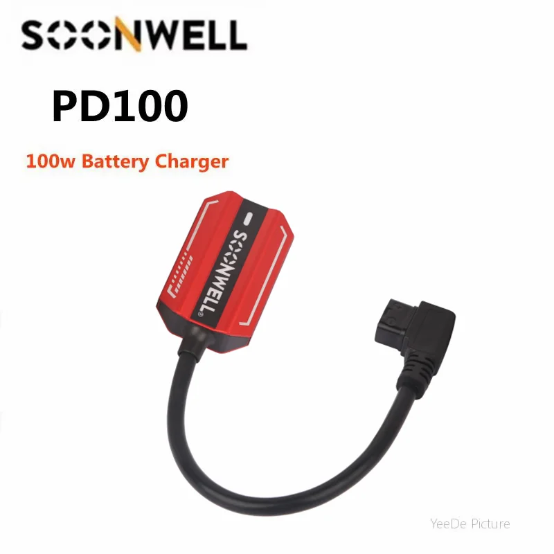 SOONWELL PD100 100W Type-C Super High-Power Quick Charger with D-tap Port Suitable for SOONWELL B-98V V-Mount Battery