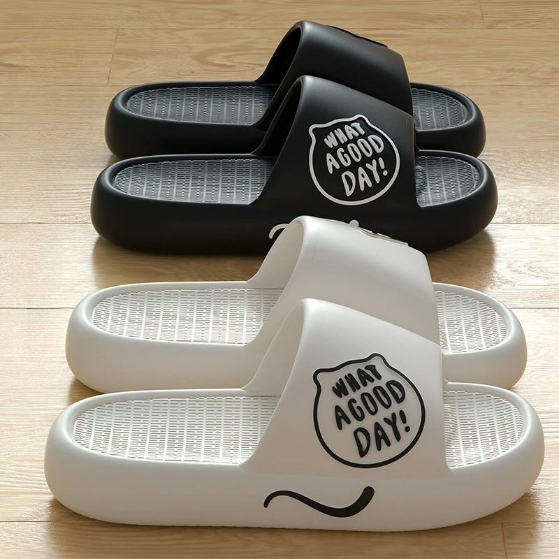 

2026 New Men's Summer Cloud Step Slippers Thick Sole Non-Slip Deodorant Silent Indoor Outdoor Shower Slides for Men