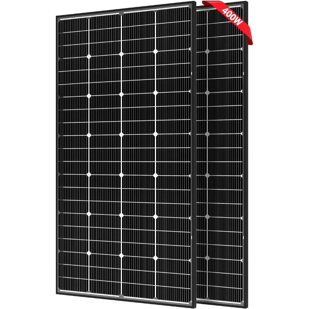 

Bifacial 400 Watt Solar Panel, 12V 16BB Monocrystalline N-Type Solar Panels High Efficiency Solar Module for RV Home Farm