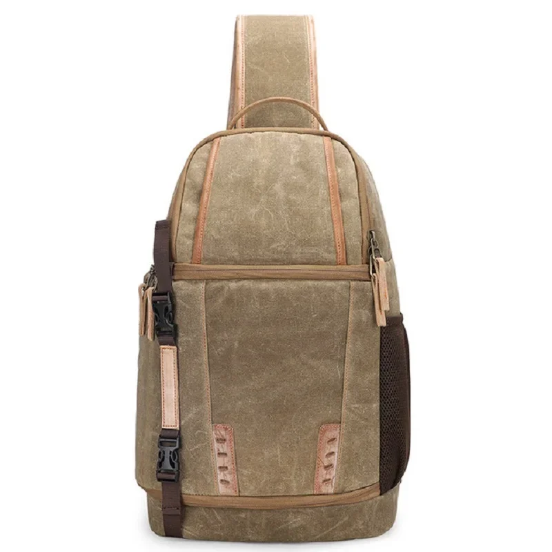 M320 New 2019 Luxury Camera Bag Oilskin Leather Single Waterproof Shoulder Bags Canvas Bag Inner Tank SLR Camera Messenger