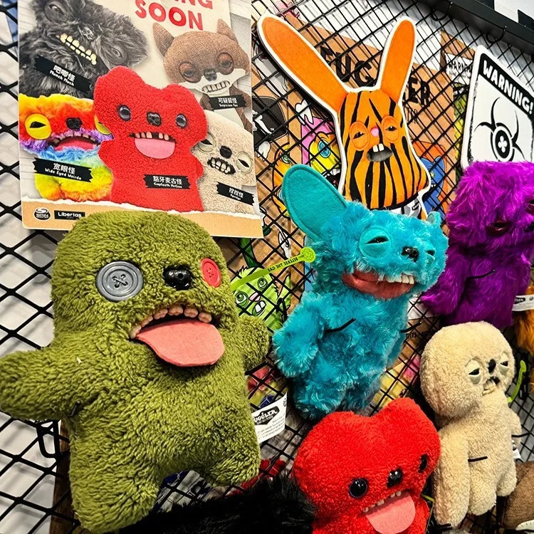 Genuino fuggler denti grandi denti carini mostro ciondolo denti funk tesoro brutto carino mostro bambola portachiavi peluche