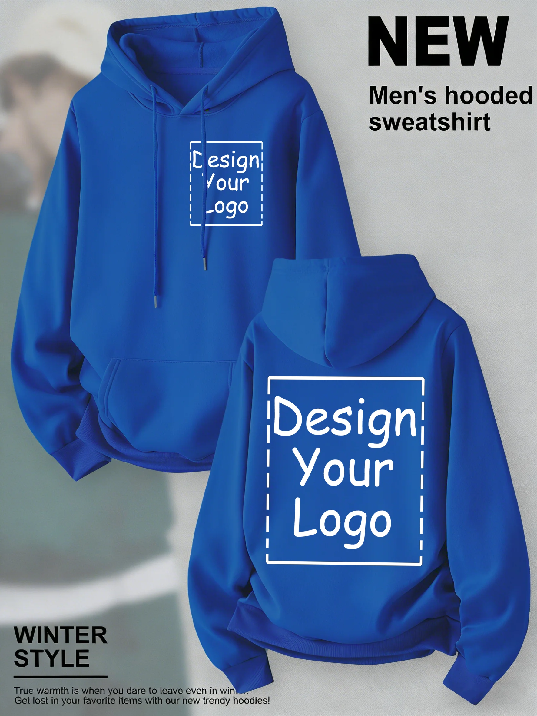 Customized Personalized Prints Picture Women'S Hoodies Autumn Y2K Pocket Hoody Casual Sportswear Fleece Oversized Pullovers