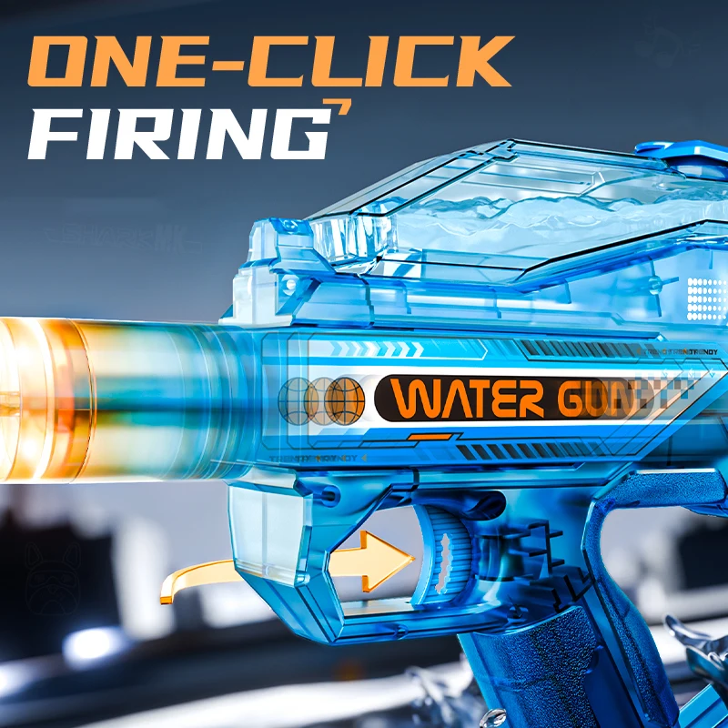 

Детский электрический водяной пистолет с подсветкой и звуком, автоматическая непрерывная стрельба, для пляжа, бассейна, двора