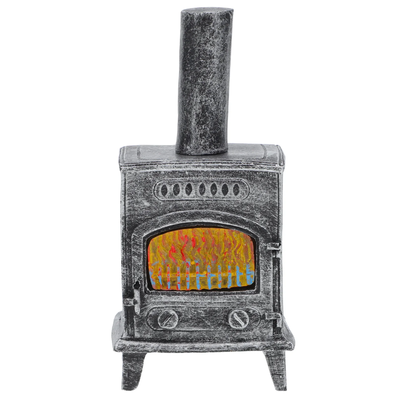 

Miniature Fireplace Model Resin Decor House Adornment Smooth Surface Premium Material Powered Easy Small