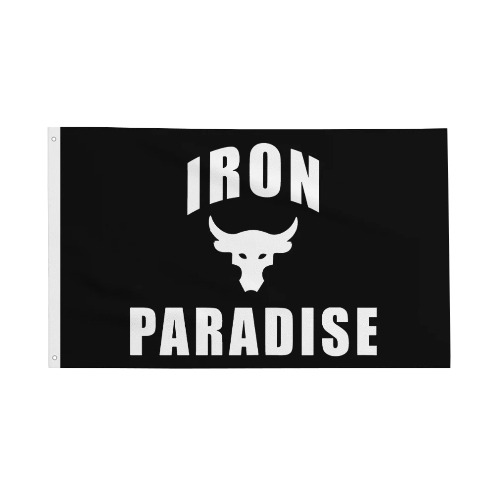 

IRON PARADISE Flags Fitness GYM Banner Gym decoration tapestries Size Pattern Custom Flag