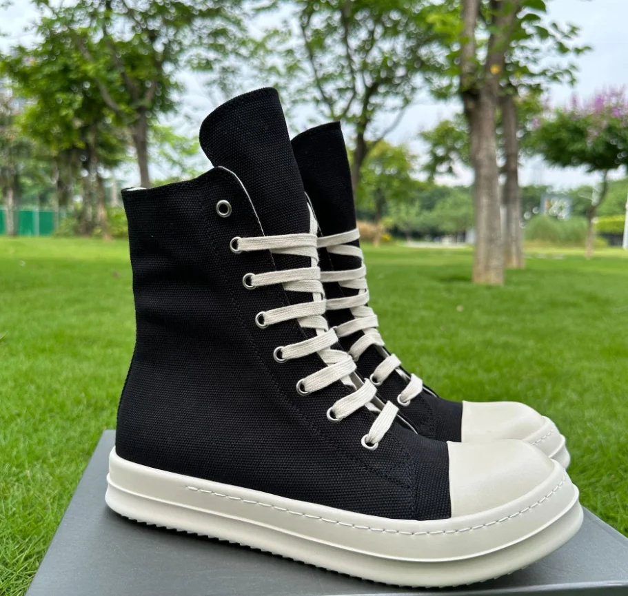 

Fashion Men's Boots British Style High Top Casual Sneakers Men Luxury Designer Work Shoes Outdoor Anti slip Motorcycle Boots