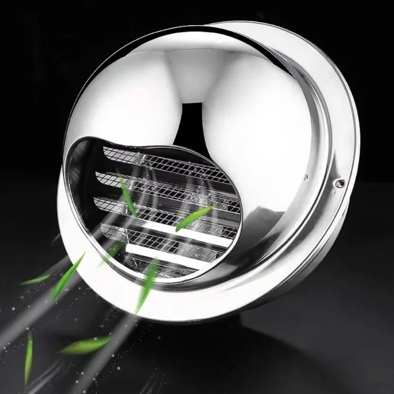 الفولاذ المقاوم للصدأ منفذ مقاوم للماء التدفئة المنزلية التبريد مجاري الهواء غطاء مصبغة غطاء العادم فتحات غطاء غطاء فتحة التهوية #1