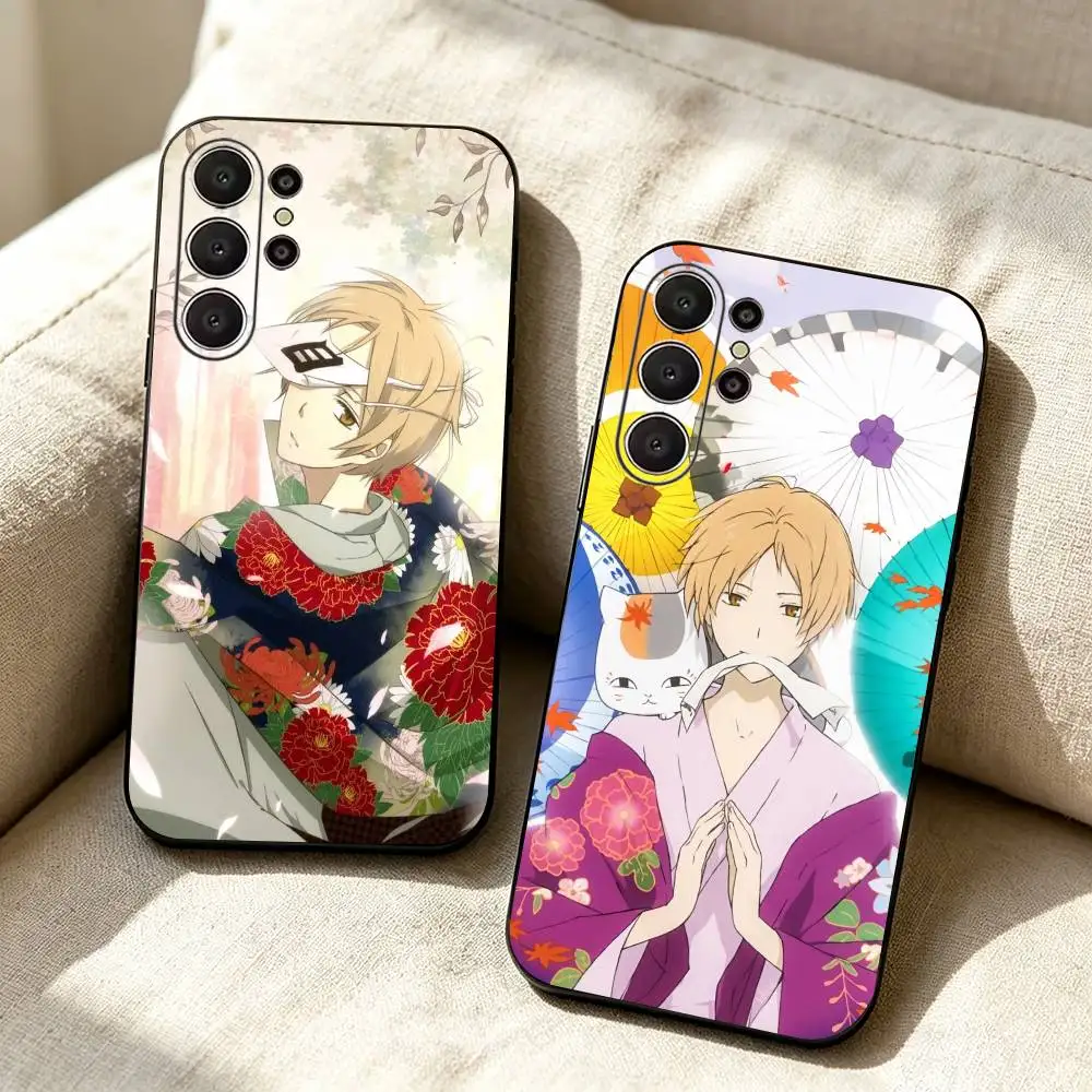 Natsume's Book of Friends-Madara and Takashi Natsume  Phone Case For Samsung S26,S24,S21,S22,Plus S23,S30,Black Soft Silicone