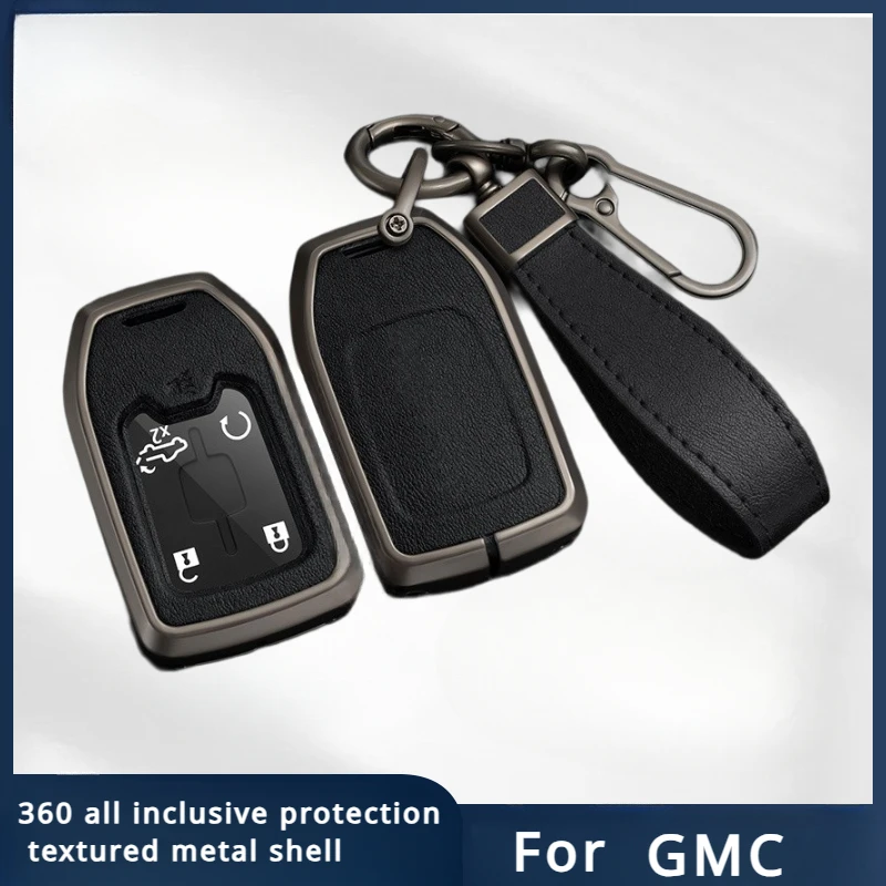 

Zinc alloy car key case for 2019-2022 GMC Sierra 1500 2500HD 3500HD Terrain Acadia car remote key housing Fob accessories