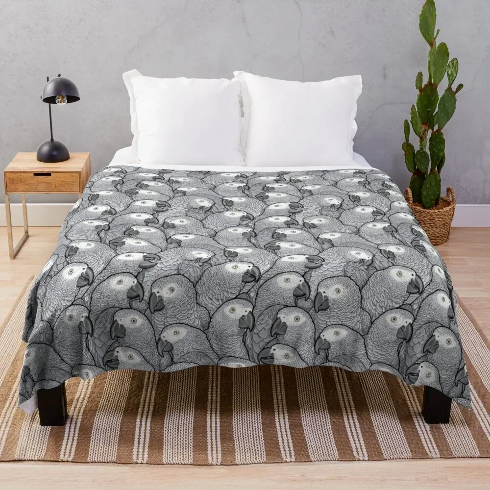 

African Grey Parrots Throw Blanket Soft Beds Flannels Luxury Thicken Winter beds Blankets