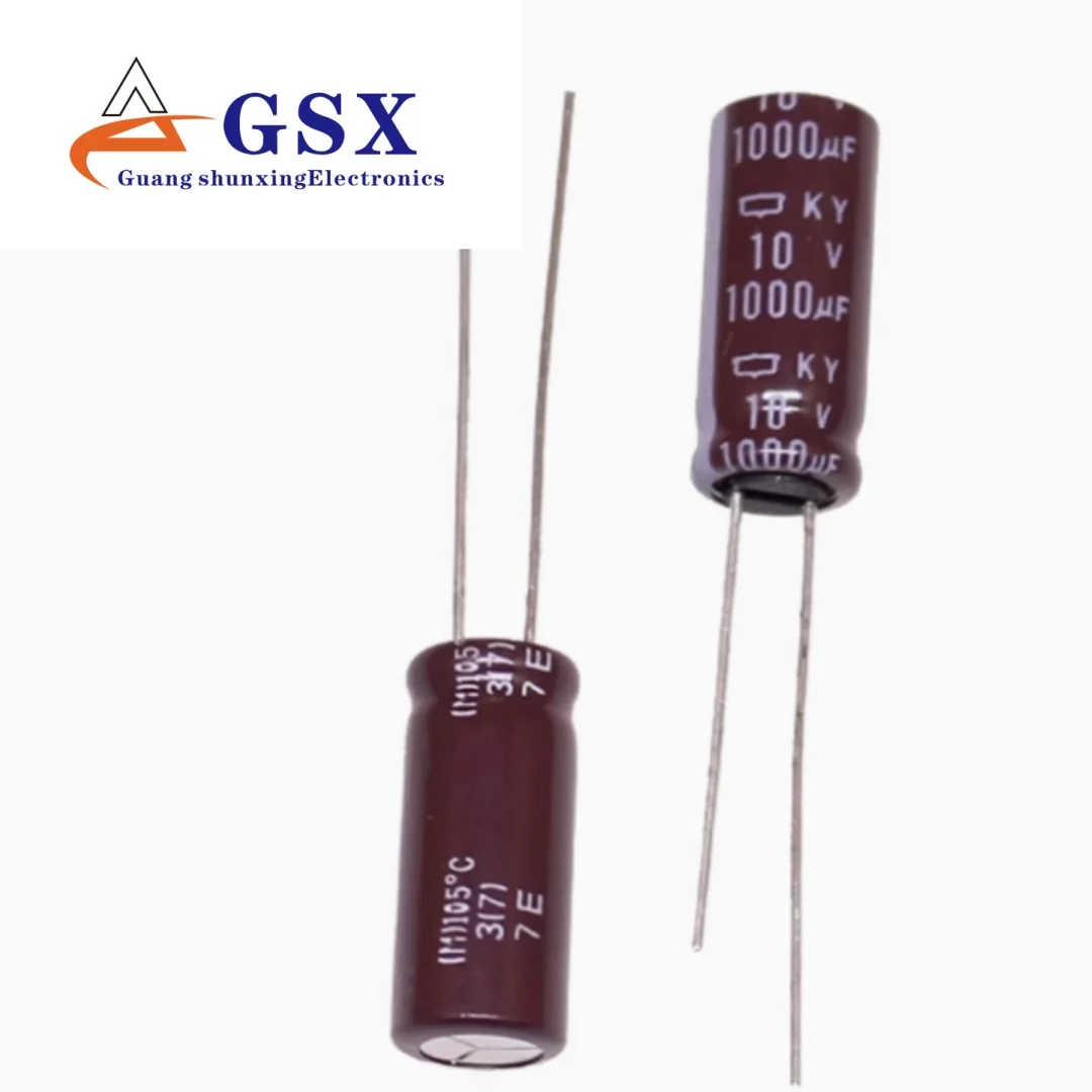 نيبون الكيميائية المستوردة الألومنيوم مُكثَّف كهربائيًا 10v1000uf 8*20 الماس الأسود KY عالية التردد حياة طويلة #1