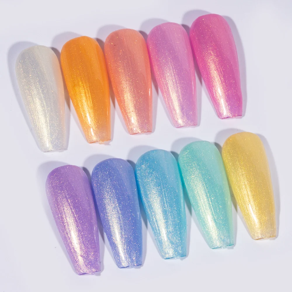 KODIES GEL Pearl Rubber Base Gel Nail Polish Chrome Mermaid UV Gel Varnish Pearlescent Shell Aurora Manicure Nails Art Lacquer