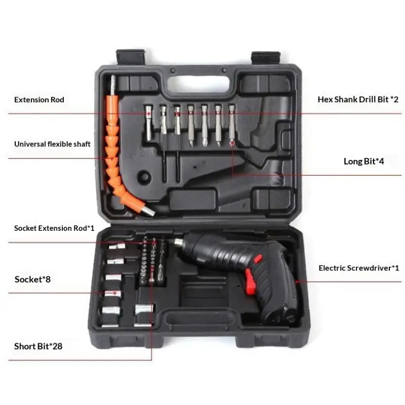3.6V Lithium Mini Electric Drill & Screwdriver Set – Cordless Tool Kit for Household Maintenance, Repair & DIY Projects
