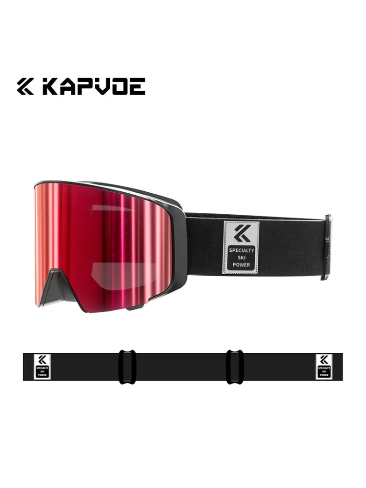 AliExpress kapvoe Kapvoe Snow Goggles Women  Anti-Fog Ski Goggles Snowboarding Snow Skiing Mask Men Lens Kit UV400 Snowmobile Glasses Motorcycle