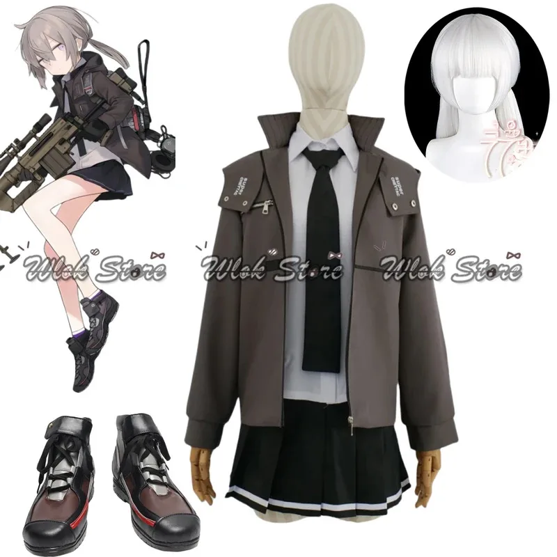 

Game Girls Frontline M200 Cosplay Costume Wig Hoodie Coat JK Uniform Skirts Shirt Tie Woman Girls Halloween Party Outfits Shoes