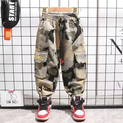 Cotton Pants CamouflageOveralls Boys Casual Cargo Pants High Quality Cotton Overalls Military Style Tactical Camouflage Trousers