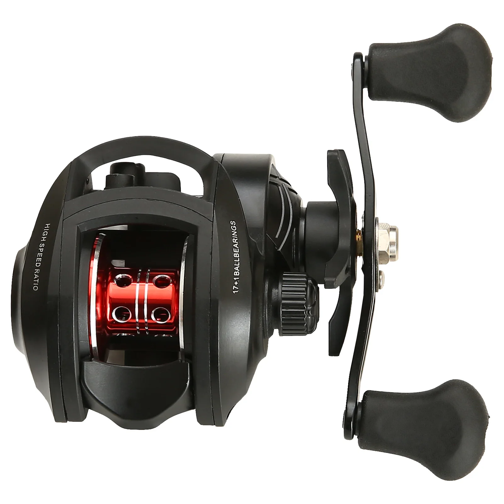 GF2000 Right Hand Ultra Smooth 17+1 BB Baitcasting Fishing Reel Baitcaster 8kg Max. Drag 8.0:1 Gear Ratio Magnet Braking System