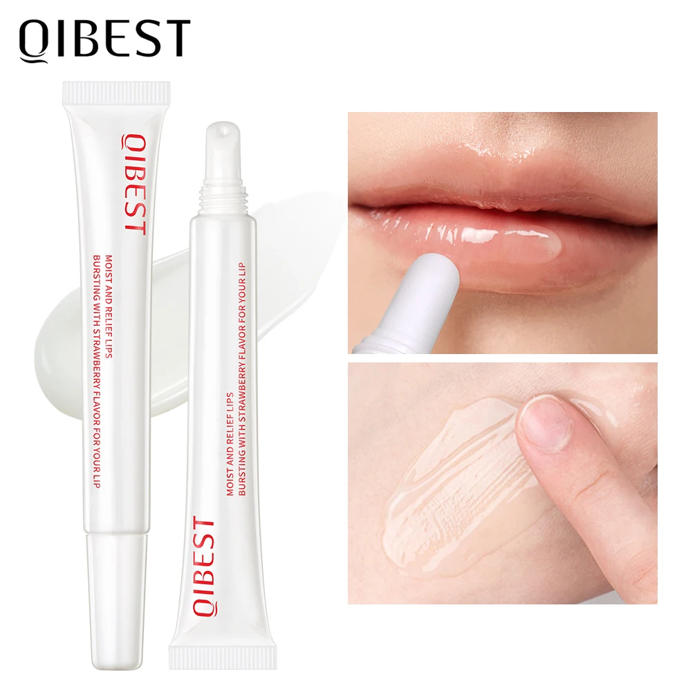 

QIBEST Natural Lip Balm Moisturizing Transparent Lip Tint Long Lasting Gloss Nourish Lip Oil Lip Mask Sleeping Makeup Lips Care