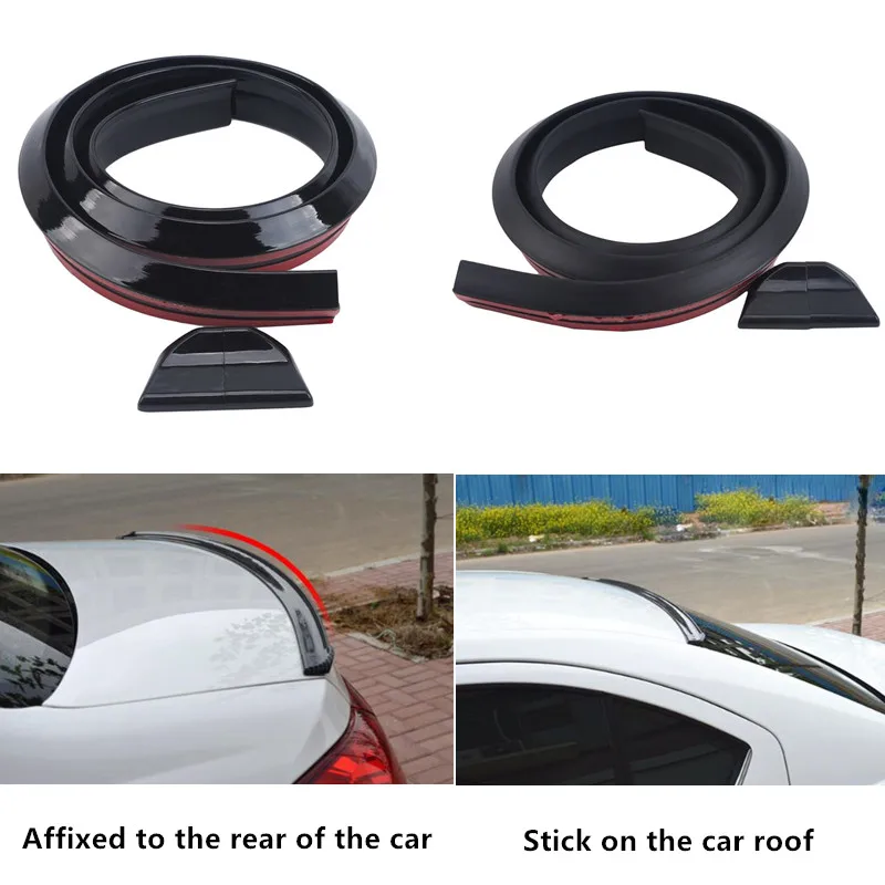 1.5M Car-Styling 5D Carbon Fiber Spoilers Styling DIY Refit Spoiler Universal For BMW Toyota Honda KIA Hyundai Opel Mazda