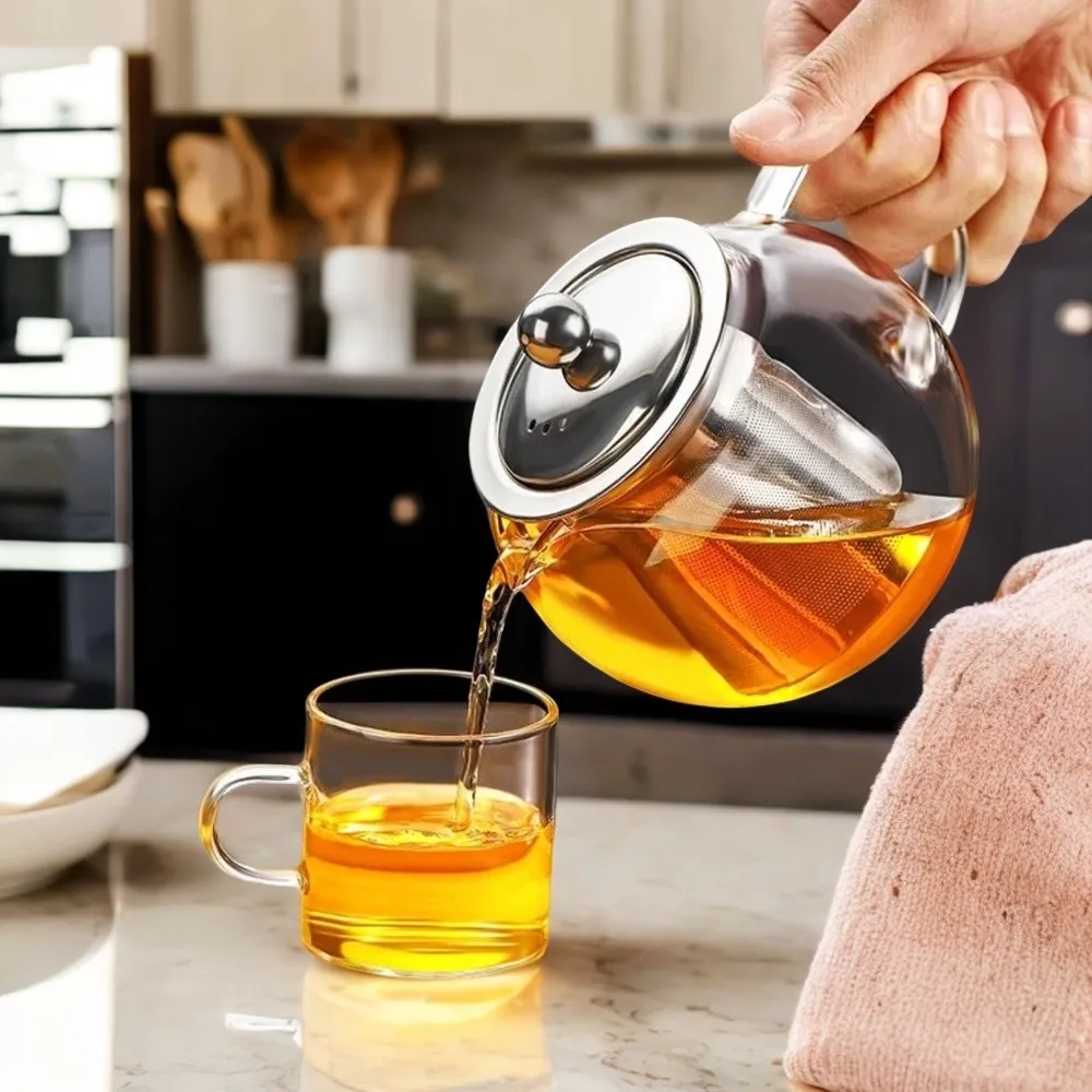 Elevate Your Daily Tea Ritual with a Stunning 650ml Heat-Resistant Glass Kung Fu Chinese Tea Pot. Enhance Your Tea Brewing Exper