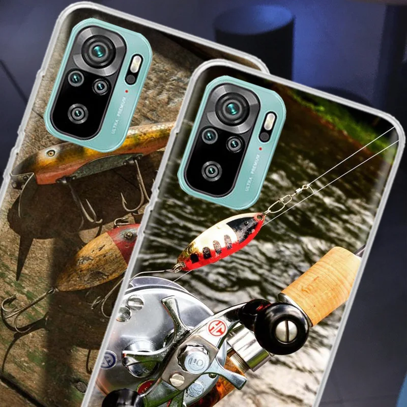 Fishing Professional Bait Joint bait Phone Case For Xiaomi Poco X6 X5 X4 F4 GT X3 NFC F6 Pro 5G M5 M5S M4 M3 Mi F5 F3 F2 F1 Clea