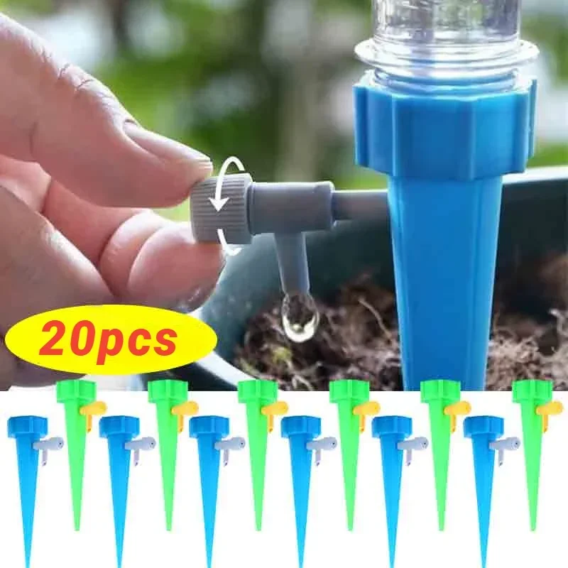 20Pcs/1pcs Self-Watering Kits Automatic Waterers Drip Irrigation Indoor Plant Watering Device Plant Garden Gadgets Creative