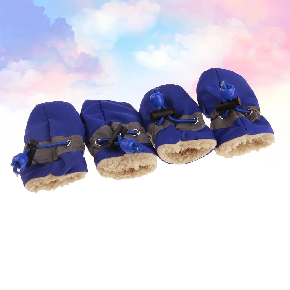 

4 Pcs Puppy Anti-slip Pet Shoe Cover Small Dog Shoes Paw Covers Rain Boots for Dogs