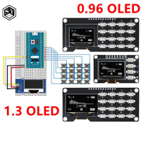 0.96 /1.3 inch OLED display SSD1106 SSD1315 with 4x4 keyboard 16P button Display Module screen module for arduino