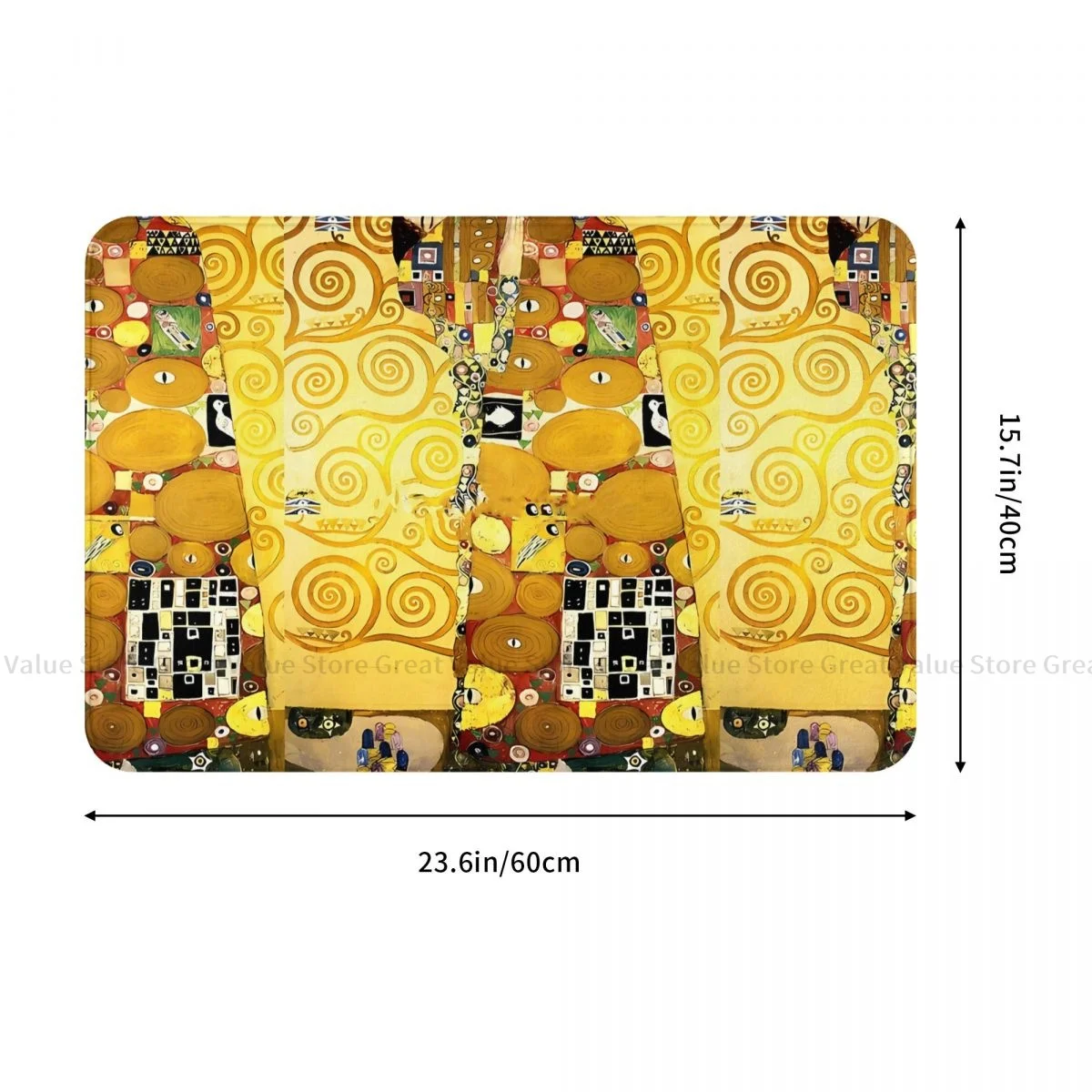 Gustav Klimt Patting Art Bathroom Non-Slip Carpet The Embrace Living Room Mat Entrance Door Doormat Home Decoration Rug