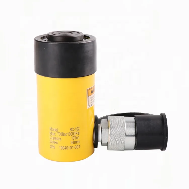 

RC-102 10000psi Single Acting 10 Ton Hydraulic Cylinder Jack with Outside Thread
