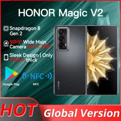 Honor-smartphone Magic V2 versión Global, 5G, plegable, LTPO, pantalla OLED de 120Hz, 7,92 pulgadas, cámaras traseras de 50MP, Snapdragon 8 + Gen 2, 5000mAh, 66W, NFC