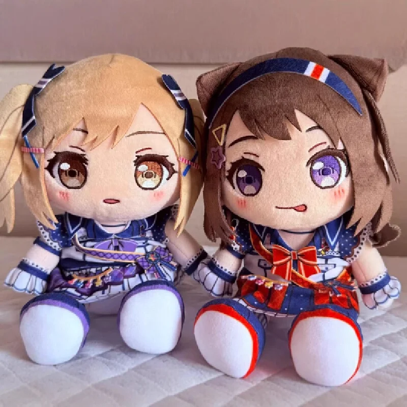 BanG Dream Kasumi and Tae 20cm Plushie Set Cotton Stuffed Doll Anime Character Collectible Gift for Music Game Fans