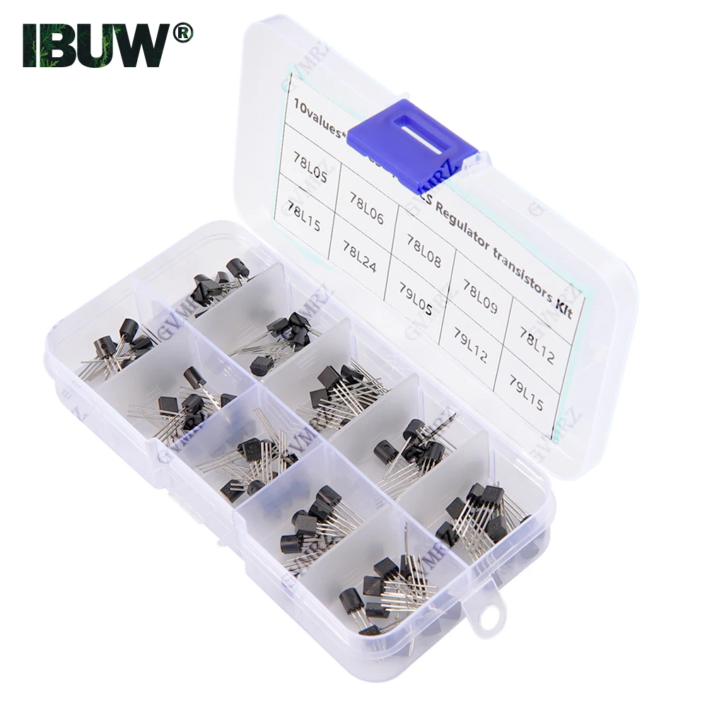 10Values 100PCS Regulator Transistors to-92 kit 78l05 78l06 78l08 78l09 78l12 78l15 78l24 79l05 TO92 With box Component
